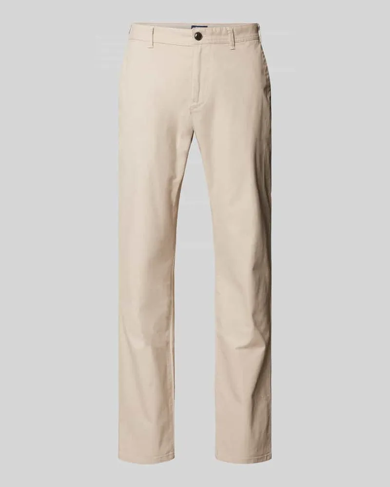 McNeal Slim Fit Chino mit Strukturmuster Beige