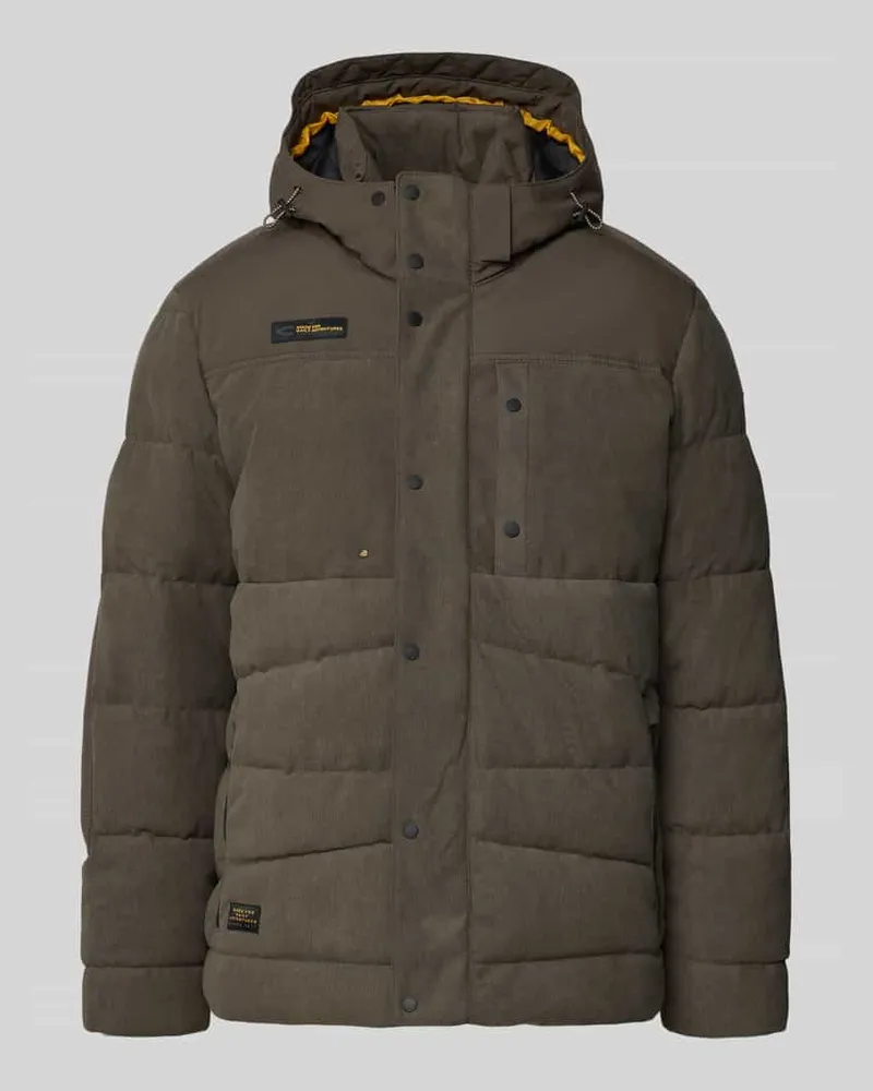 Camel Active Steppjacke mit Kapuze und Knopfleiste Dunkelbraun
