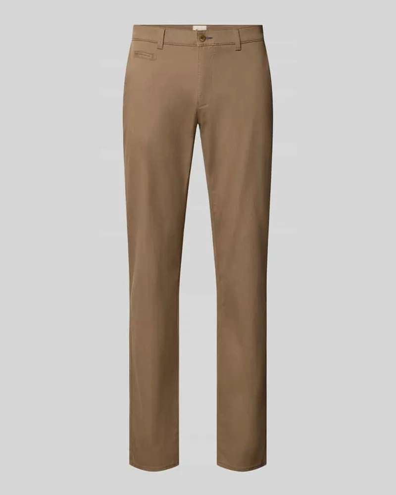 Brax Slim Fit Hose mit Bügelfalten Modell 'Fabio Beige