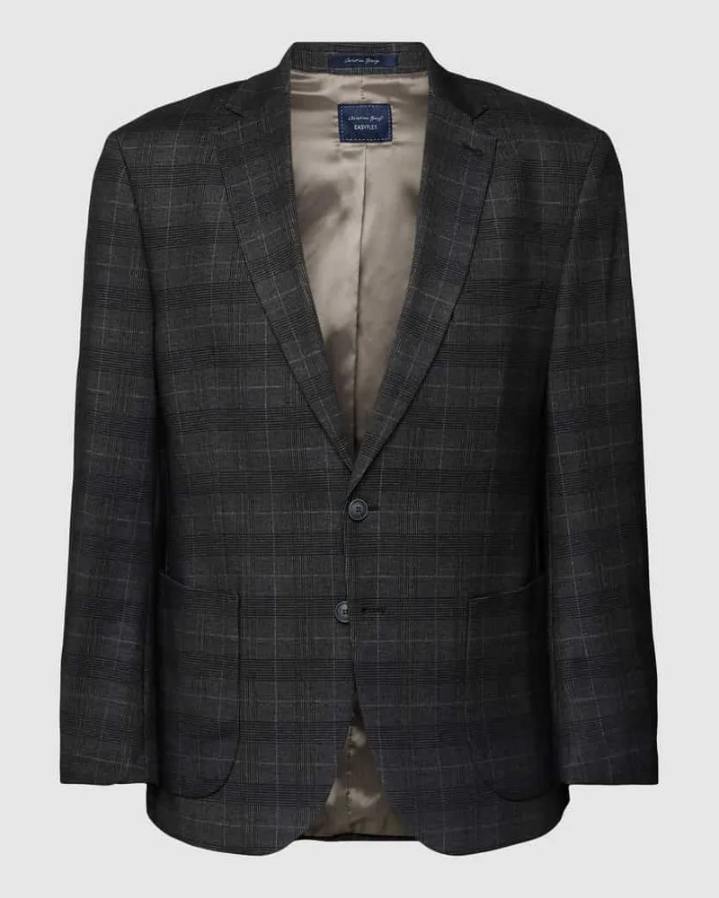 Christian Berg 2-Knopf-Sakko mit Reverskragen Anthrazit