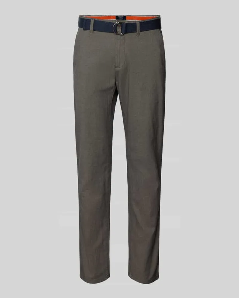 McNeal Slim Fit Hose mit Gürtel 