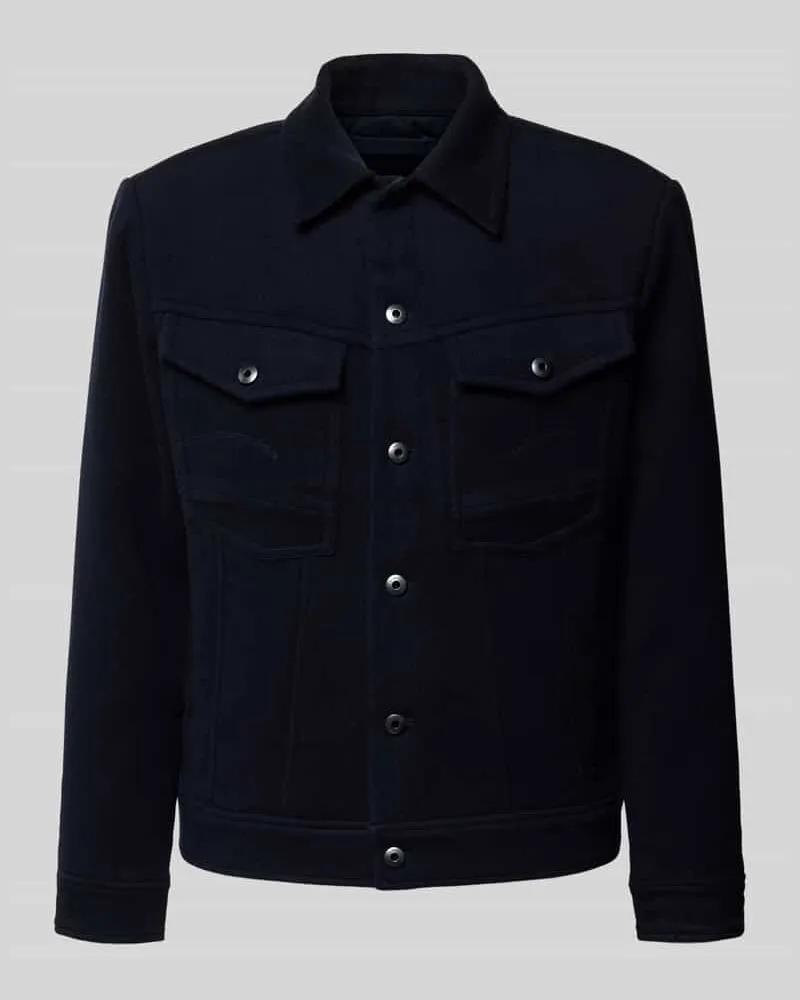 G-STAR RAW Jacke mit Kentkragen Dunkelblau