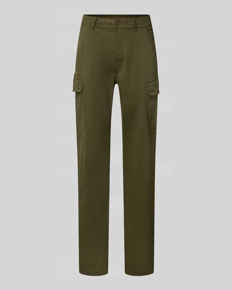 Napapijri Straight Fit Cargohose aus reiner Baumwolle Modell 'YASUNI Khaki