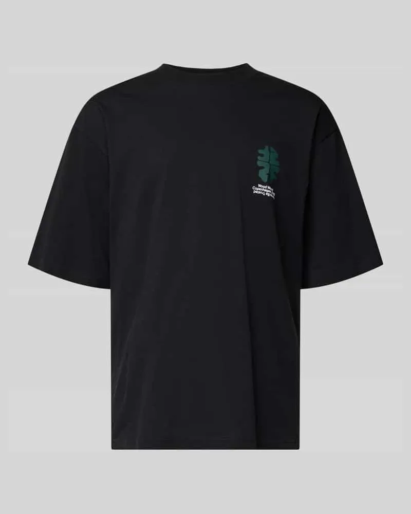 Wood Wood T-Shirt mit Rundhalsausschnitt Modell 'Gary Black