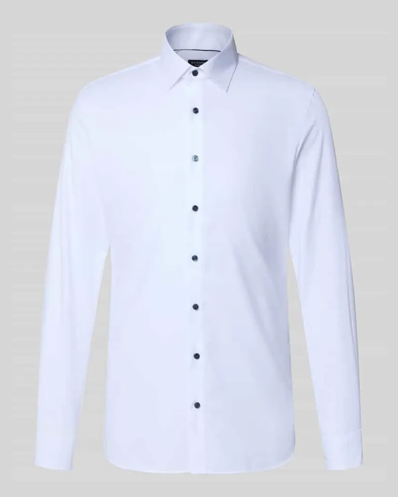 Olymp Super Slim Fit Business-Hemd mit Kentkragen 