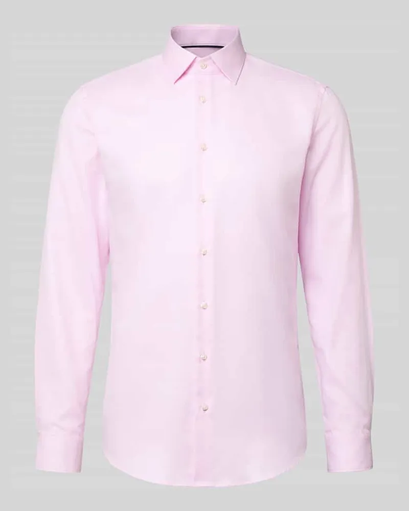 JAKE*S Slim Fit Businesshemd aus reiner Baumwolle Pink