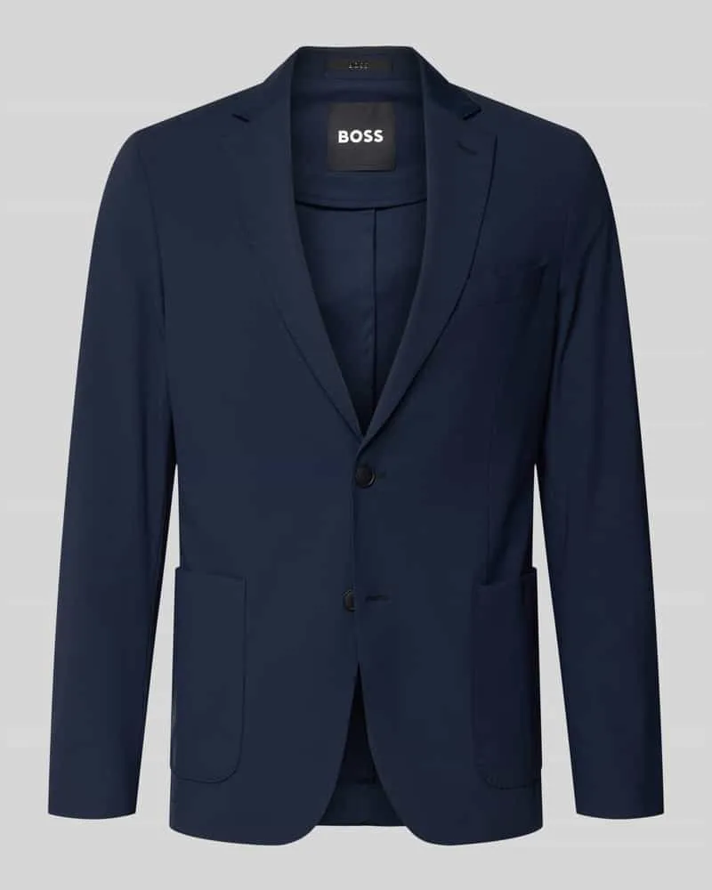 HUGO BOSS Slim Fit Anzugsakko mit Reverskragen Modell 'P-HANRY-J-WG-233 Marine