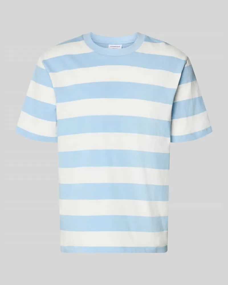 Lindbergh Oversized T-Shirt mit Rundhalsausschnitt Hellblau