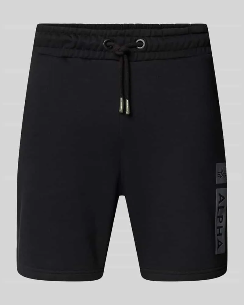 Alpha Industries Regular Fit Sweatshorts mit Label-Print 