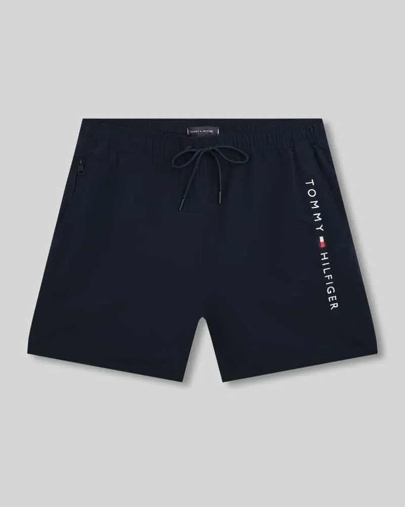 Tommy Hilfiger Badehose mit Label Print Dunkelblau