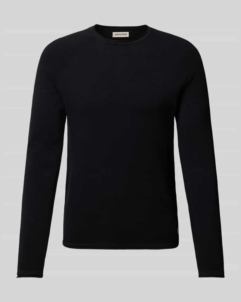 Jack & Jones Strickpullover mit Label-Patch Modell 'HILL 