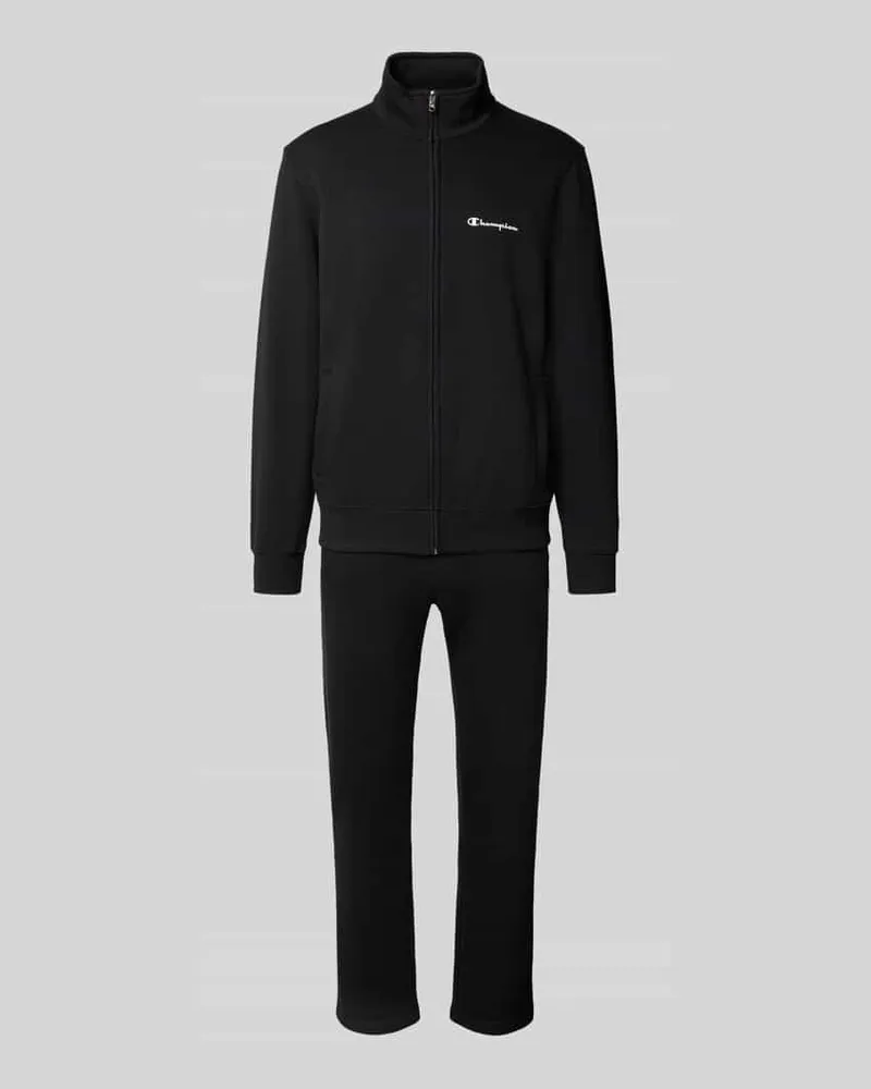 Champion Regular Fit Sweatsuit mit Logo-Print Black