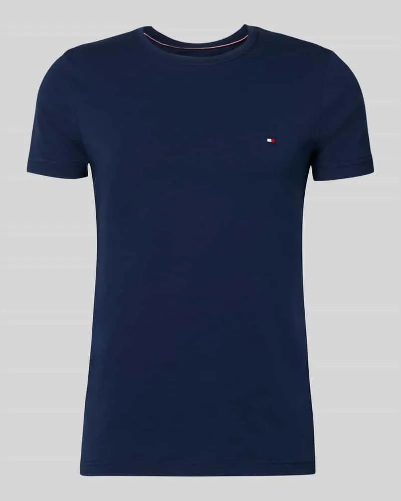 Tommy Hilfiger Slim Fit T-Shirt aus Baumwoll-Mix Marine
