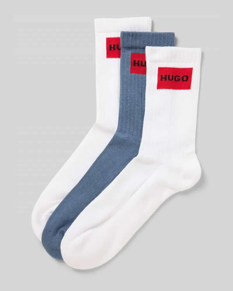 HUGO BOSS Socken aus reiner Baumwolle im 3er-Pack Blau