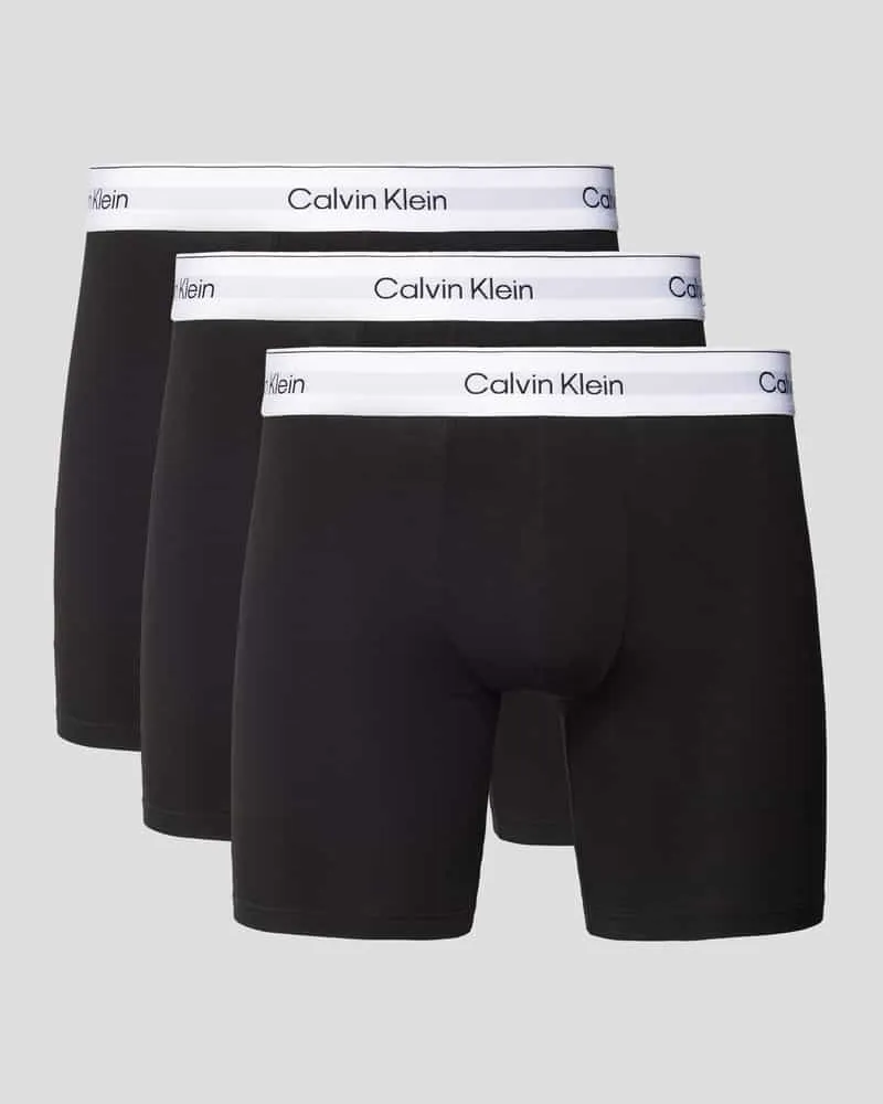 Calvin Klein Boxershorts mit elastischem Label-Bund im 3er-Pack Black