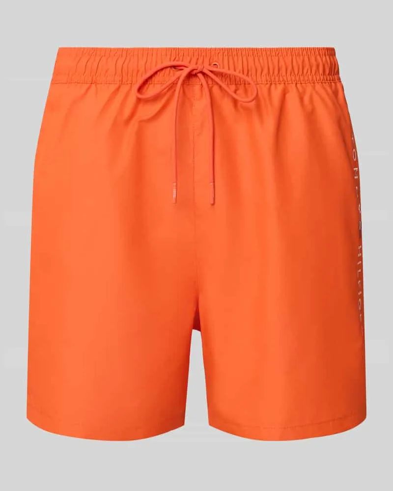 Tommy Hilfiger Regular Fit Badeshorts mit Label Stitching 