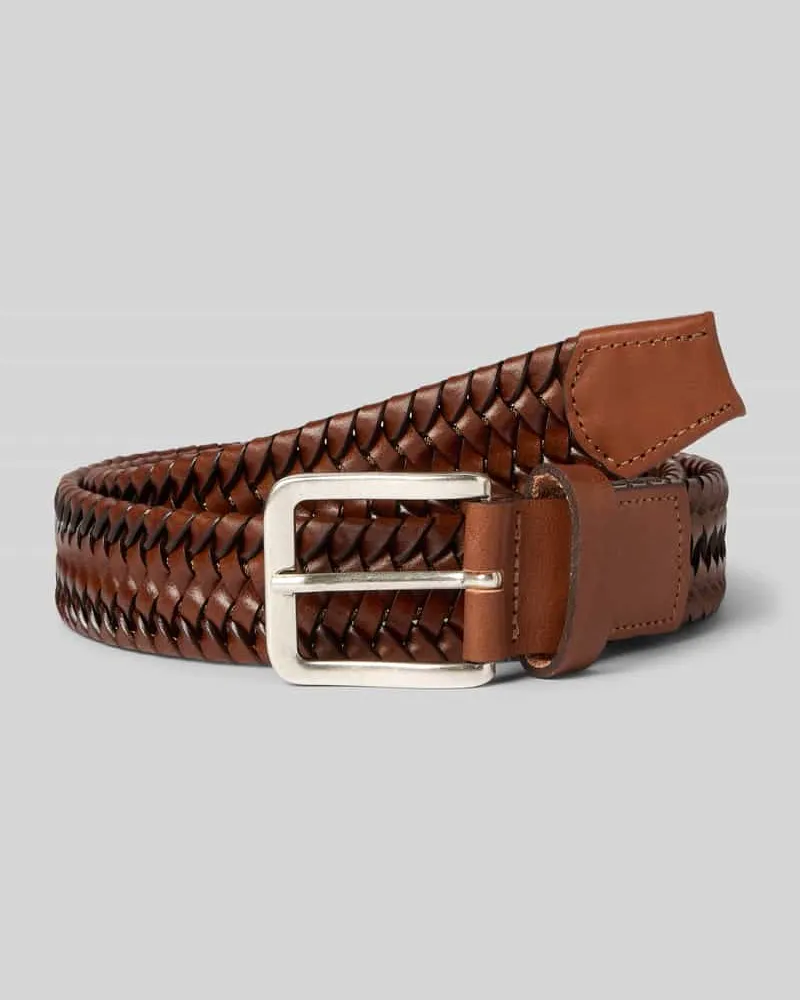 Lloyd Belts Flexibler Flechtgürtel mit Dornschließe Cognac