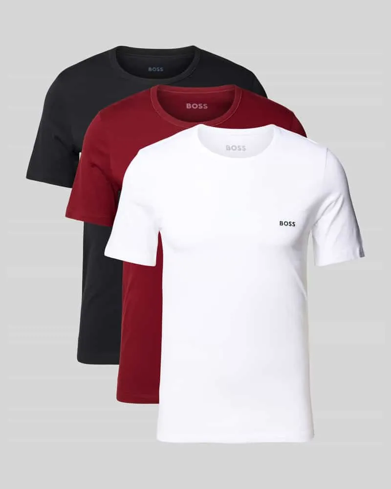 HUGO BOSS Regular Fit T-Shirt Set aus reiner Baumwolle im 3er-Pack 