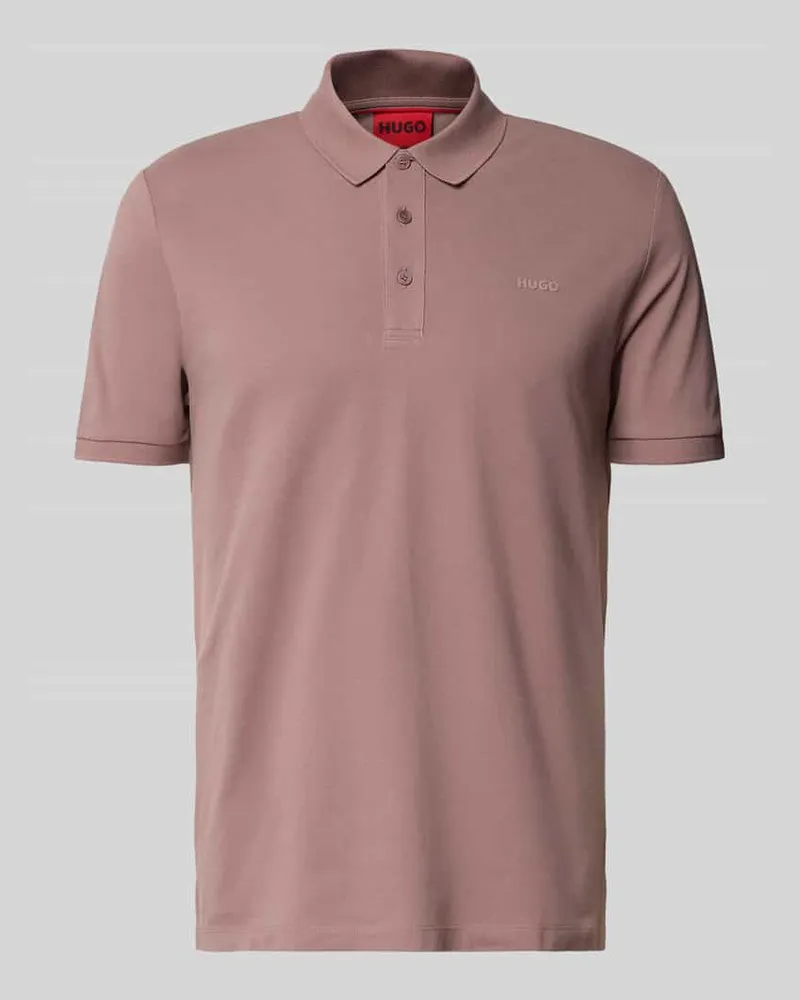 HUGO BOSS Regular Fit Poloshirt aus reiner Baumwolle Modell 'DONOS222 Taupe