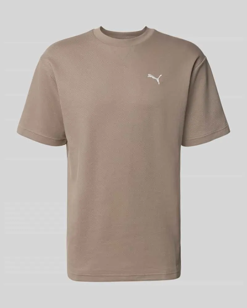 Puma Relaxed Fit T-Shirt aus reiner Baumwolle Modell 'ESS ELEVATED Schlamm
