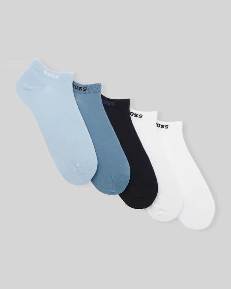 HUGO BOSS Sneaker-Socken aus Baumwoll-Mix im 5er-Pack Modell '5P AS UNI CC Blau