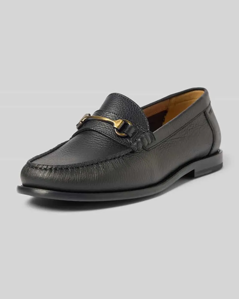 HUGO BOSS Loafer aus echtem Rindsleder Modell 'TEVAN Black