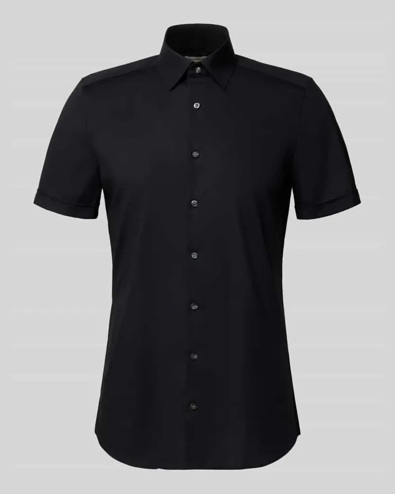 Olymp Body Fit Business-Hemd mit Kentkragen Black