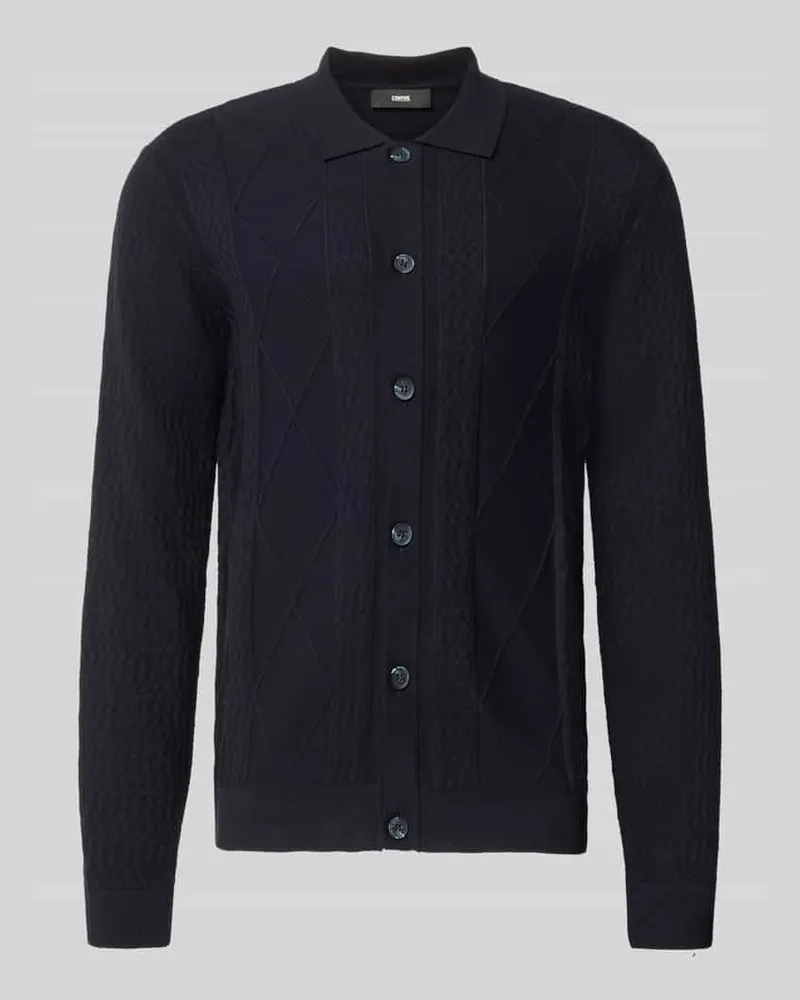 cinque Strickjacke mit Strukturmuster Modell 'YARO Marine
