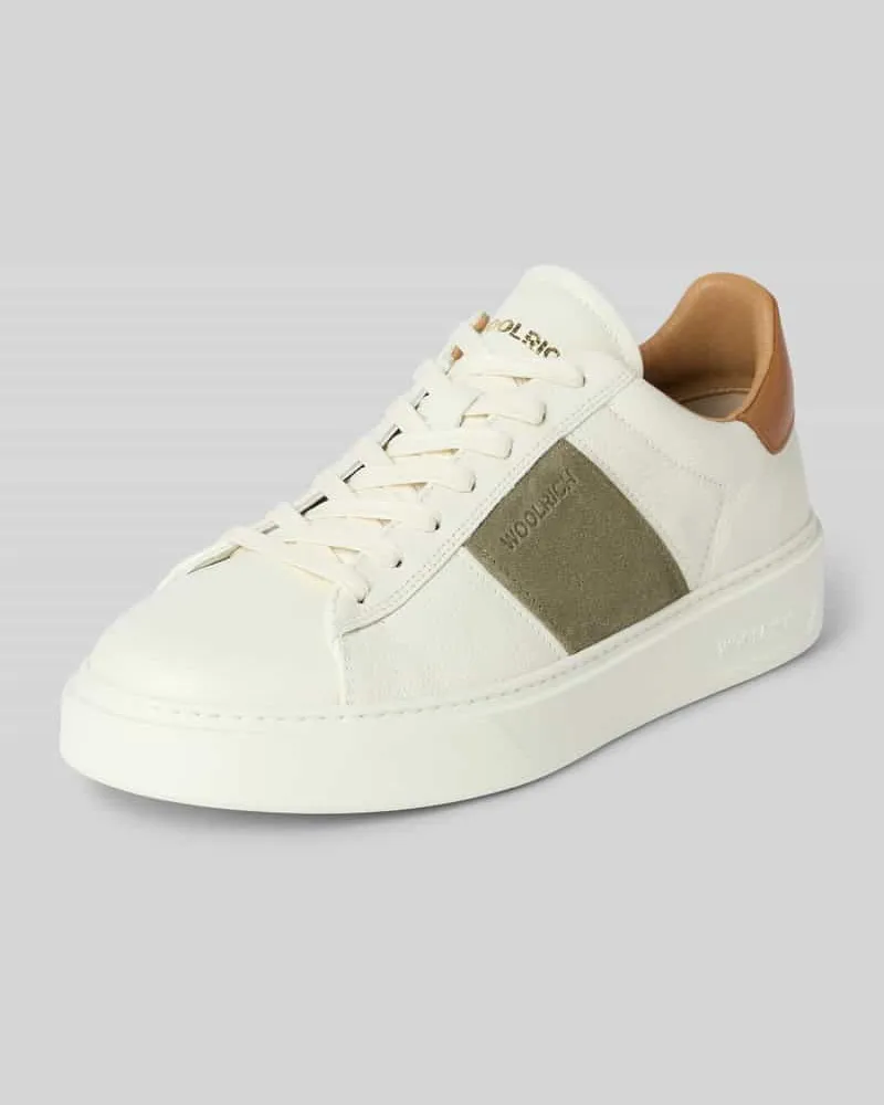 Woolrich Sneaker aus Leder mit Schnürung 