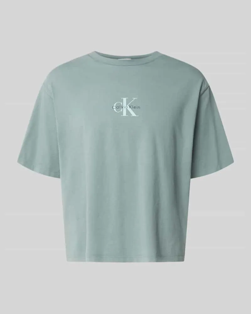 Calvin Klein Relaxed Fit T-Shirt aus reiner Baumwolle Lind