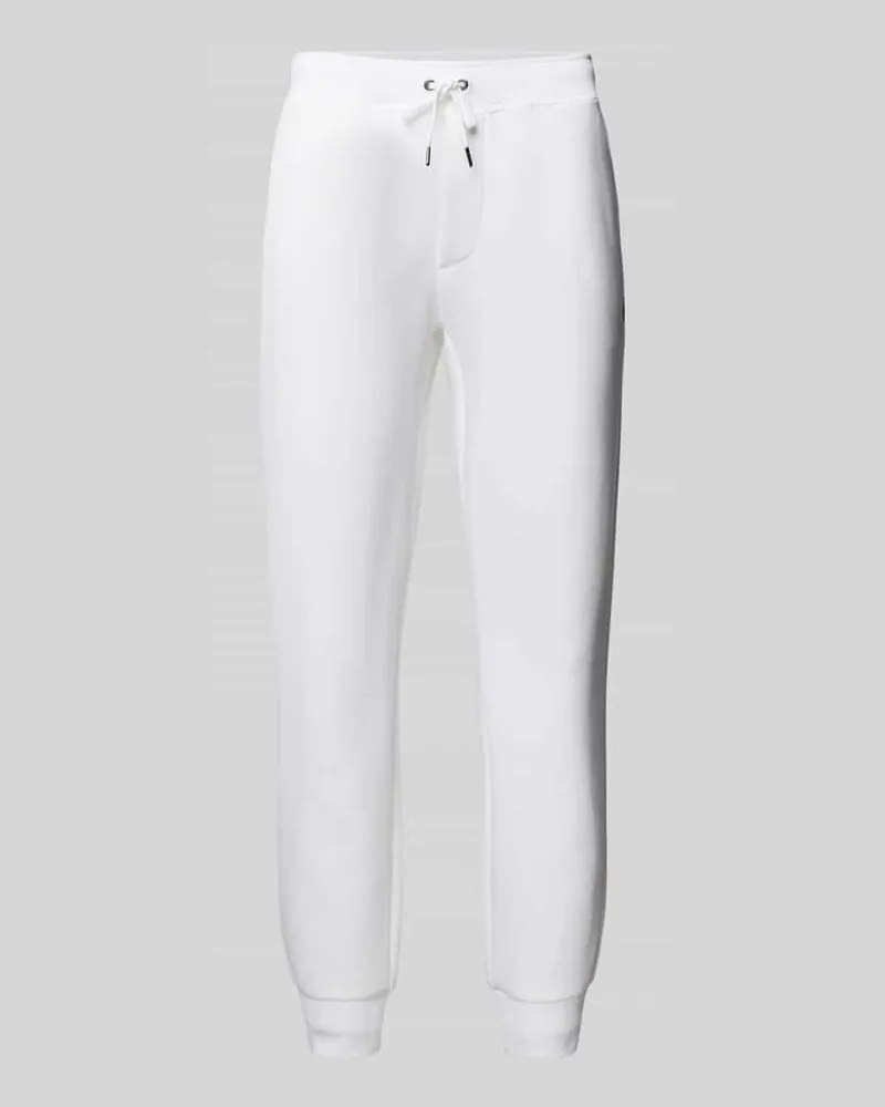 Ralph Lauren Sweatpants mit elastischem Bund Modell 'ATHLETIC Weiss