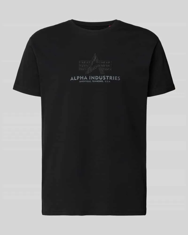 Alpha Industries T-Shirt aus Baumwolle Modell 'BASIC Black