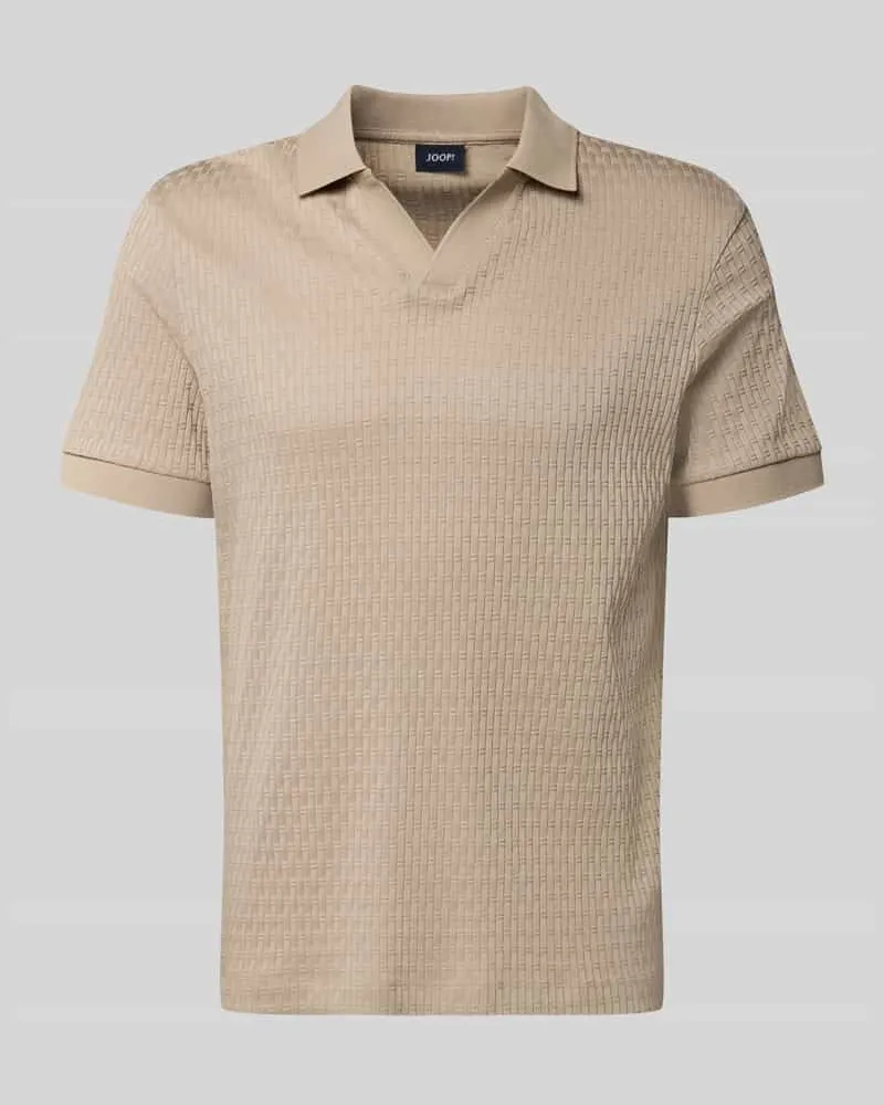 JOOP! Regular Fit Poloshirt mit V-Ausschnitt Modell 'Rauljose Beige