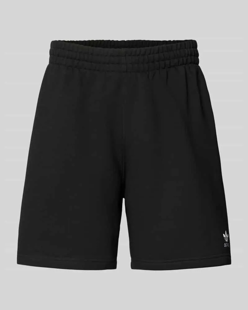 adidas Regular Fit Sweatshorts aus Baumwoll-Mix Modell 'TREFOIL ESSENTIALS Black