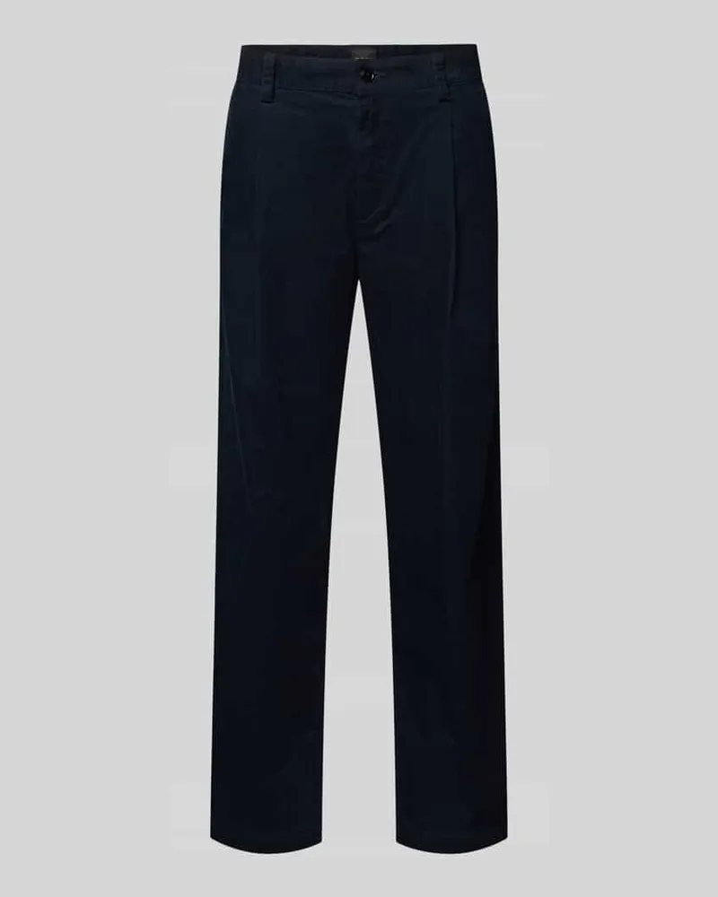HUGO BOSS Regular Fit Cordhose aus Baumwoll-Mix Marine