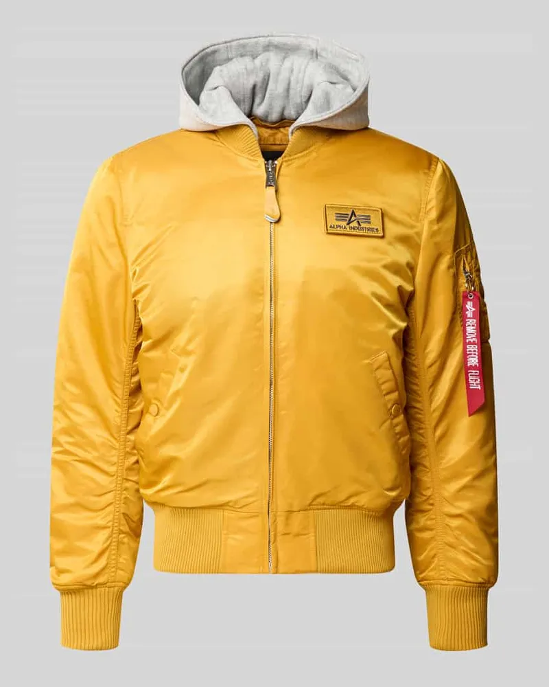 Alpha Industries Regular Fit Bomberjacke mit Kapuze Gelb