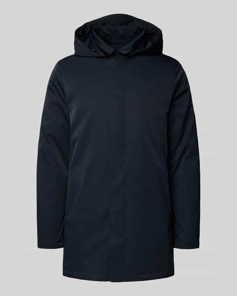 Profuomo Regenjacke mit verdecktem Reißverschluss Marine