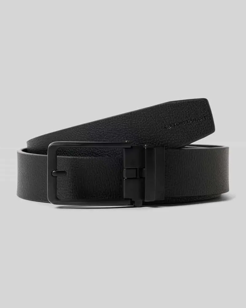 Tom Tailor Gürtel aus echtem Leder mit Automatikschließe Black