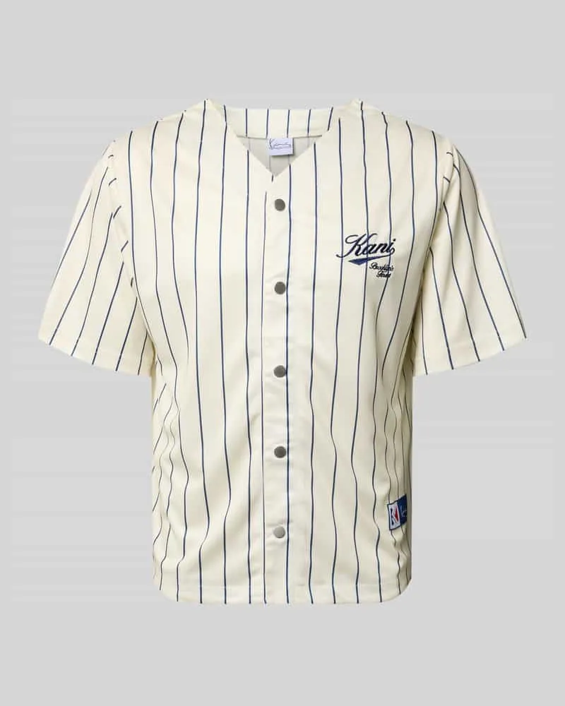 Karl Kani Regular Fit Freizeithemd mit Logo-Stitching Weiss
