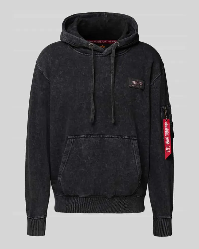 Alpha Industries Hoodie mit Reißverschlusstasche am Ärmel 