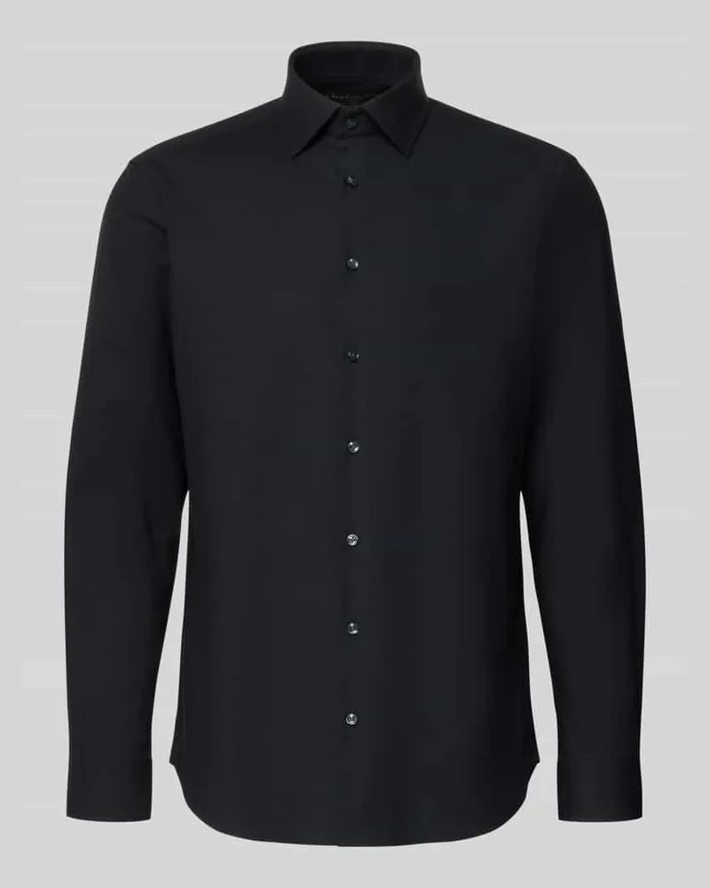 Christian Berg Regular Fit Businesshemd mit Kentkragen Black