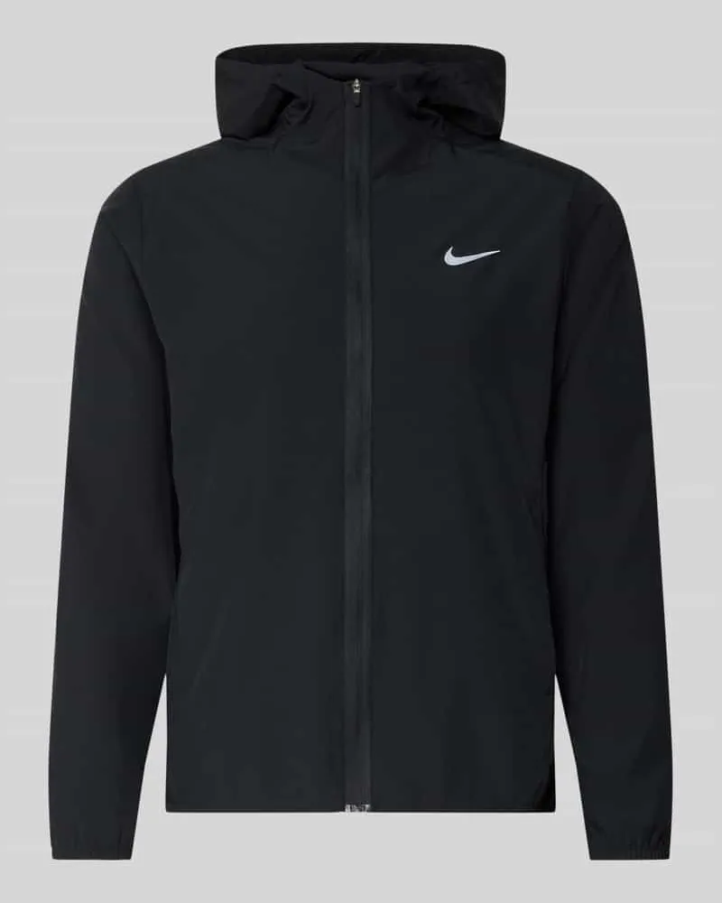Nike Trainingsjacke mit Logo-Print und Stehkragen Black