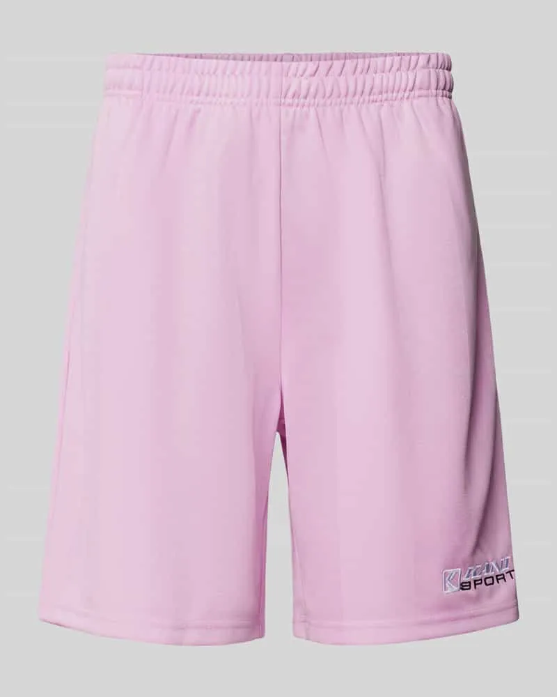 Karl Kani Regular Fit Shorts mit Label-Stitching Pink