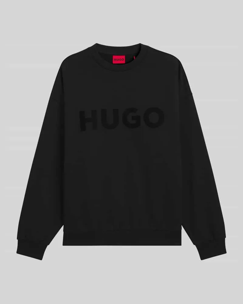 HUGO BOSS Oversized Sweatshirt aus reiner Baumwolle Modell 'DINEX Black