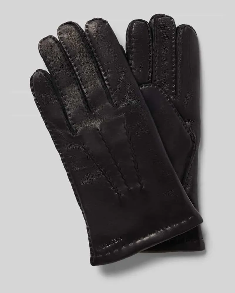 Hestra Handschuhe aus echtem Leder Modell 'Edward Black