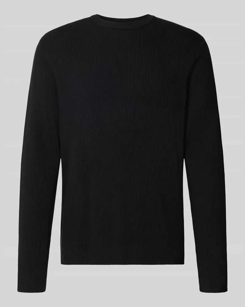 Lindbergh Slim Fit Strickpullover Baumwoll-Mix Black