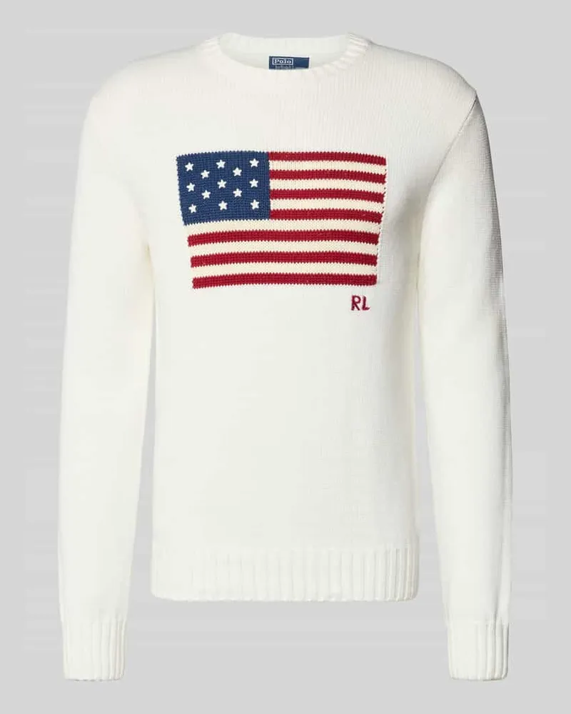 Ralph Lauren Strickpullover mit Rundhalsausschnitt Offwhite
