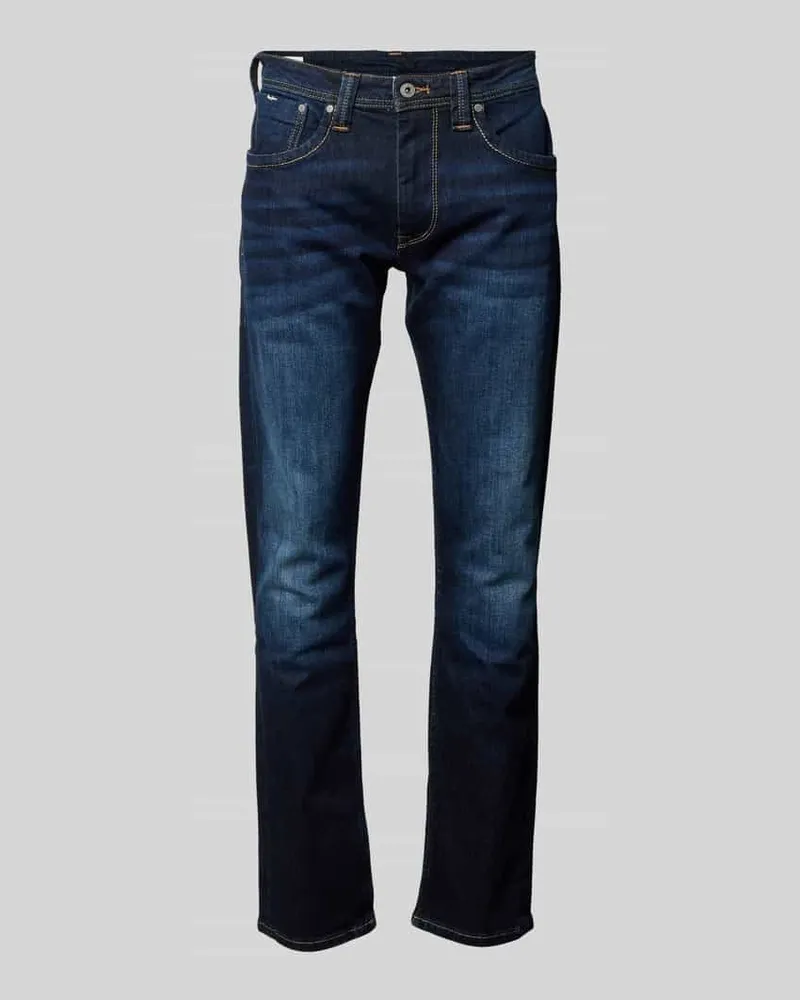Pepe Jeans Regular Fit Jeans aus Baumwoll-Mix Modell 'CASH Jeansblau