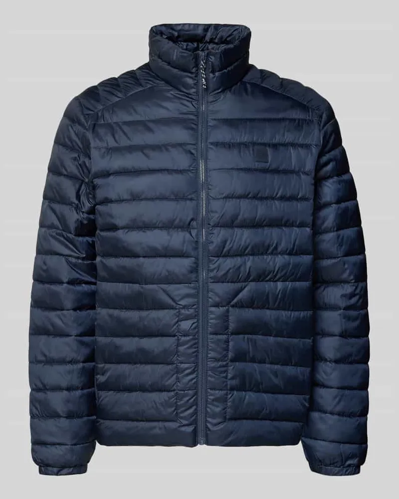 Jack & Jones Steppjacke mit Stehkragen und Reißverschlusstaschen Marine