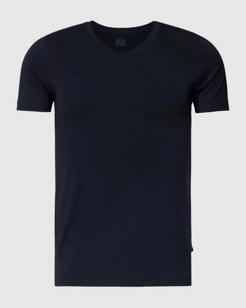 Schiesser T-Shirt mit V-Ausschnitt Black